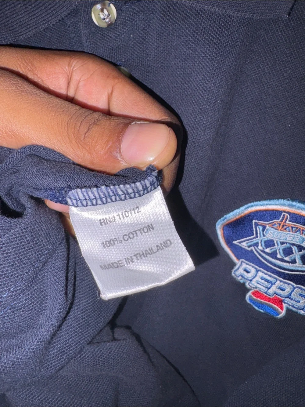 Vintage NFL Pepsi Super Bowl XXXI Embroidered Logo Polo Shirt (2005)